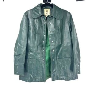Vintage Gassy Jack Gabriel Levy Green Leather Jacket Retro 70s Canada Womens